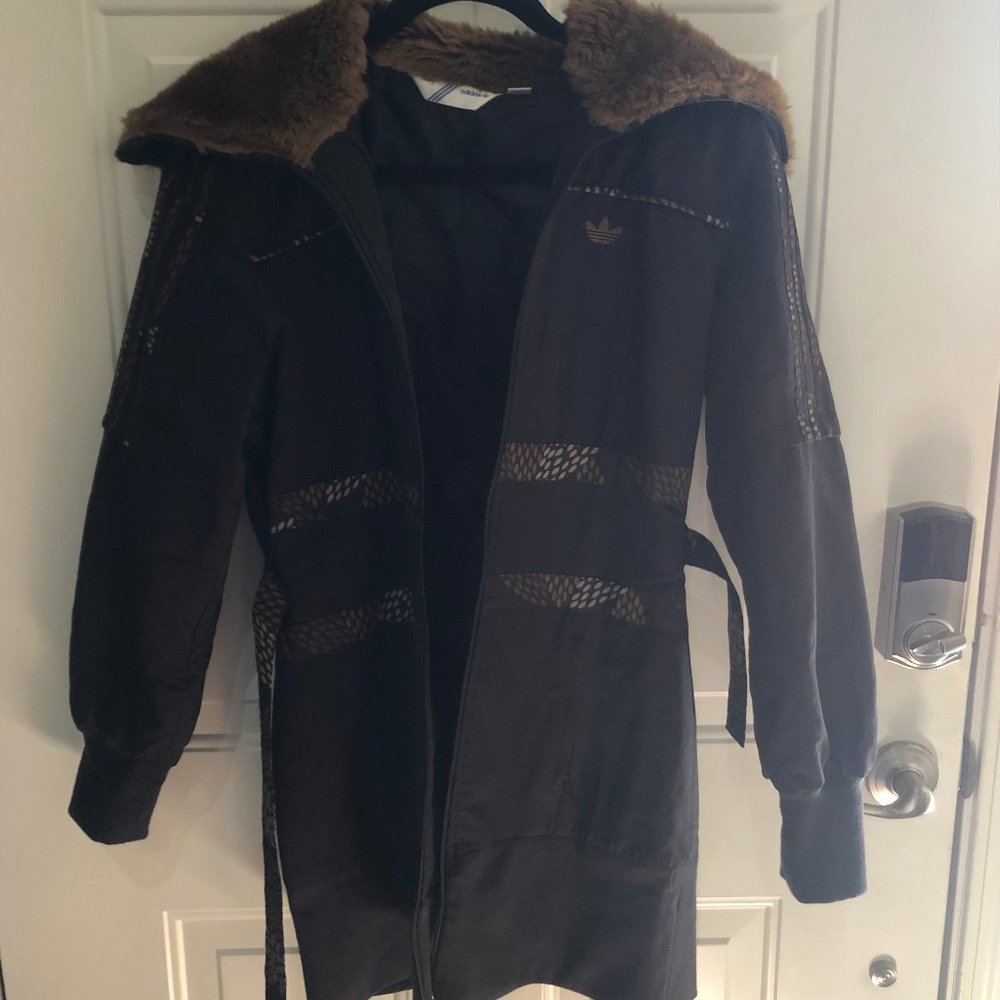 Adidas 3/4 Jacket‎ Brown Size Small
